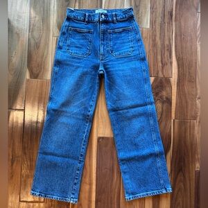 Reformation Blue Wide-Leg Flare Jeans